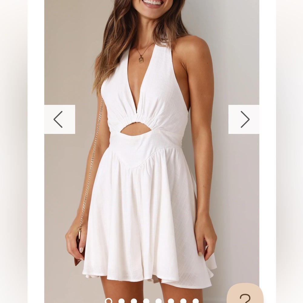 Billy J Araya White Halter Romper (US Size 8, Aus Size 12)